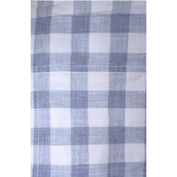 Billy Reid Gingham Button Shirt S Blue White Standard Fit Minimalist Casual - Picture 8 of 8